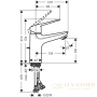 смеситель для раковины hansgrohe novus loop 100 71081000