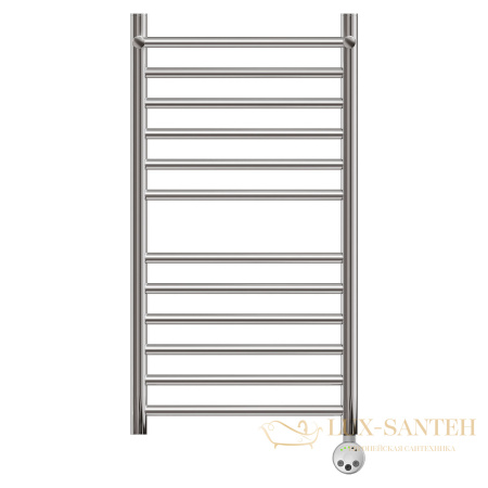 полотенцесушитель 400x800 электрический point аврора pn10148spe п11 с полкой левый/правый, хром