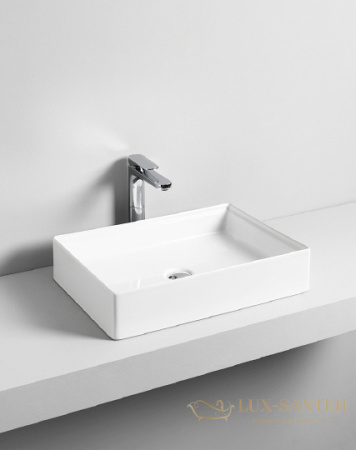 раковина накладная artceram scalino 55 scl002 01 00 550х380 мм, белый