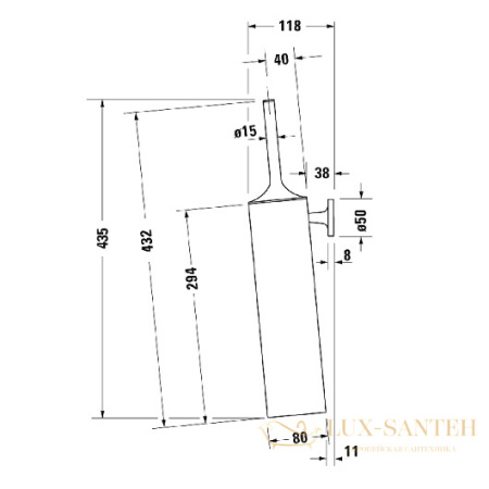 ерш duravit starck t 0099461000 настенный, хром