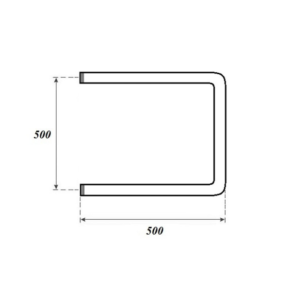 полотенцесушитель 500x500 водяной point pn35555 п-образный (1"), хром