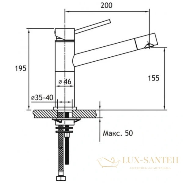 смеситель timo saona 2303f jasmine для кухни, жасмин
