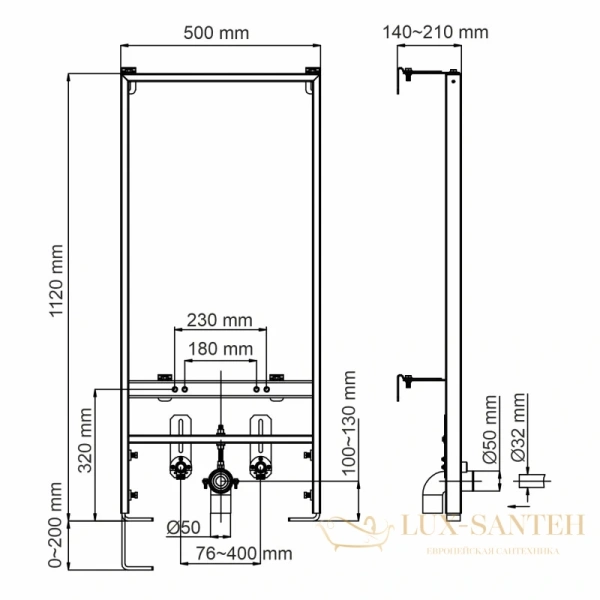 монтажный элемент wasserkraft aller 10bdt.020 для биде 