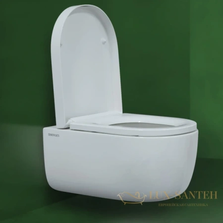 комплект: подвесной унитаз berges ego xl 043233 + система инсталляции berges novum l3, белый, клавиша хром