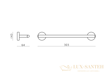 полотенцедержатель 30 см cisal xion xi090104d1, нержавеющая сталь