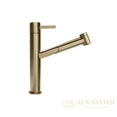 смеситель для раковины, fantini af/21, 27 p6 a754f, 1 отв., без донного клапана, излив 213мм, matt british gold pvd