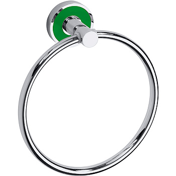 кольцо для полотенец bemeta trend-i 104104068a, хром зеленое