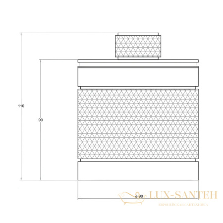 контейнер с крышкой настольный bertocci officina 01, 127 7532 6050, никель брашированный