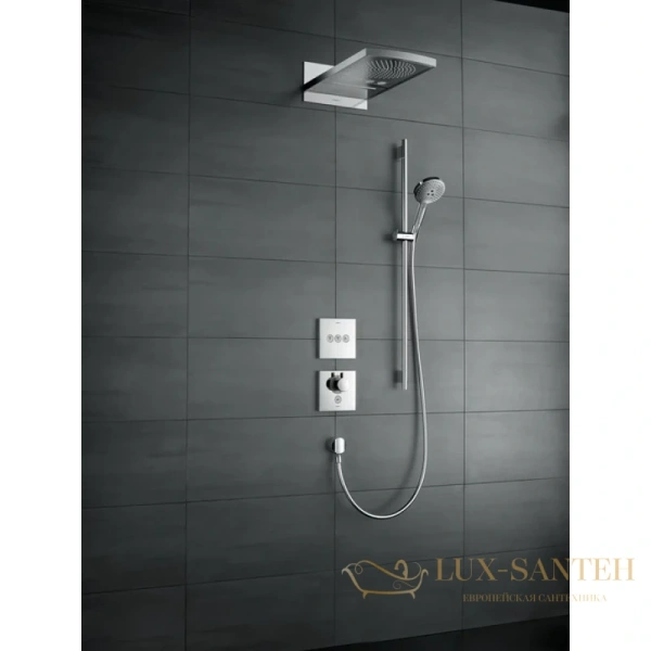 термостат с запорным клапаном hansgrohe showerselect highflow 15761000, хром