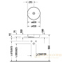 раковина накладная duravit cape cod 2328430000 ⌀ 430 мм, белый