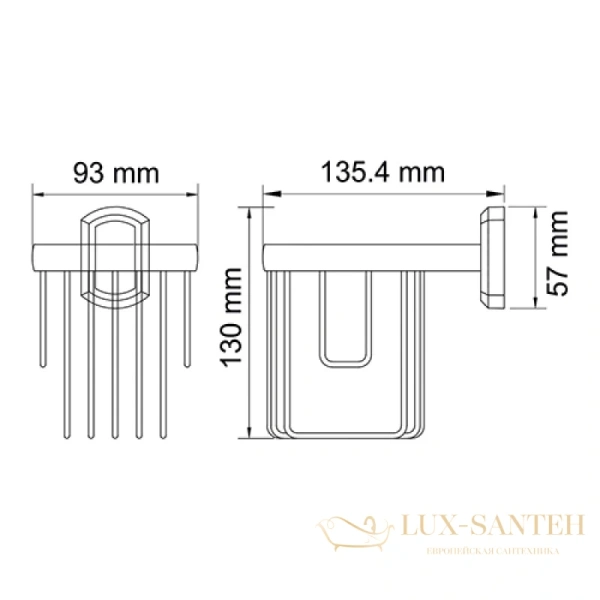 держатель освежителя воздуха wasserkraft oder k-3045, хром