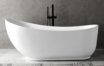 акриловая ванна abber ab9288, цвет белый
