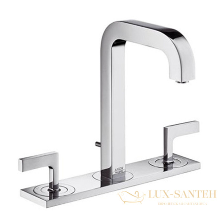 смеситель для раковины 170, axor citterio, 39135000, с донным клапаном, хром