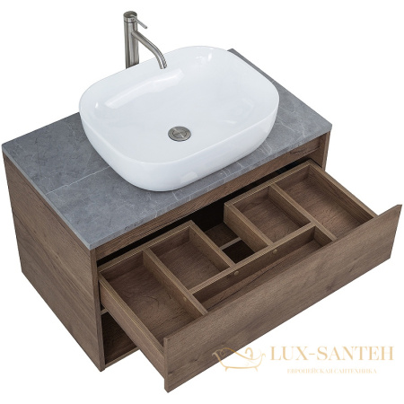 тумба под раковину belbagno kraft kraft-1000-1c-so-rt 100 см подвесная, rovere tabacco