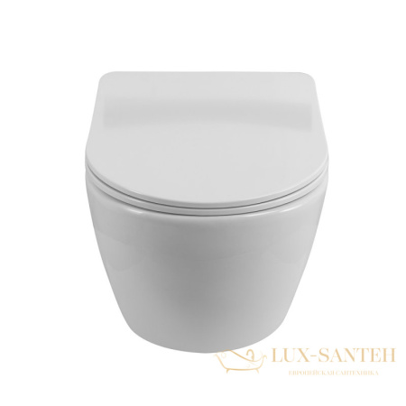 унитаз подвесной belbagno due 2.1 bb7006chr/sc безободковый, с сиденьем микролифт, белый глянцевый