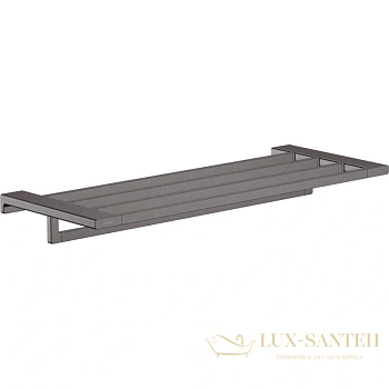 полка для полотенец hansgrohe addstoris 41751340, шлифованный чёрный хром