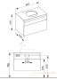 тумба под умывальник keuco stageline, 32864180100, 800x550x490 мм, к/ф: кашемир