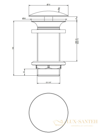 выпуск gessi 01391.031 для раковины, хром