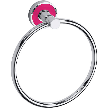 кольцо для полотенец bemeta trend-i 104104068f, хром розовое