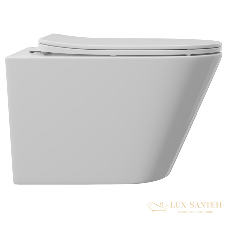 унитаз подвесной aqueduto cone, con0110, 525*360 безободковый, сиденье с микролифтом, белый глянцевый