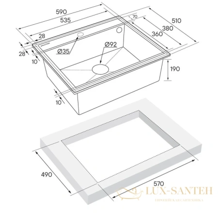 кухонная мойка paulmark stepia pm115951-blm, черный металлик
