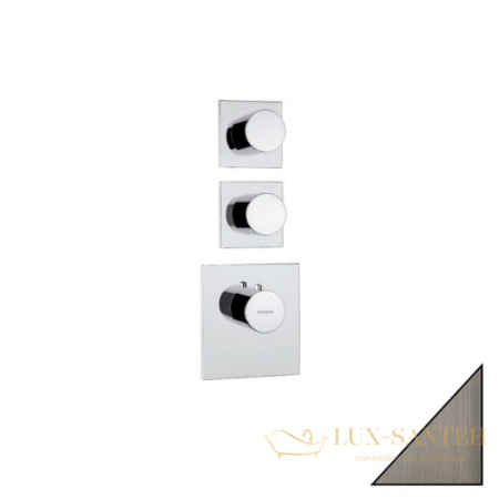 термостат  для душа встраиваемый highflow, bossini outlets z031203.094, на 2-4 потребителя, внешняя часть, никель шлифованный