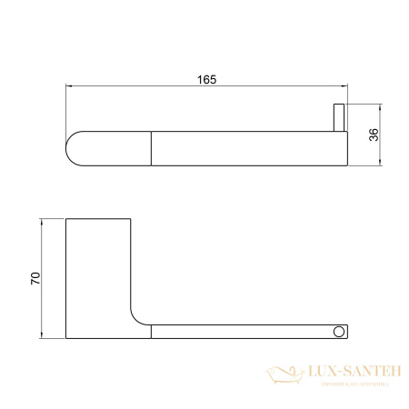 бумагодержатель timo luiro 18441/03, черный матовый