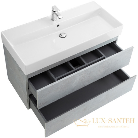 тумба под раковину cezares molveno 46 molveno 46-100-2c-so-bet 100 см подвесная, beton
