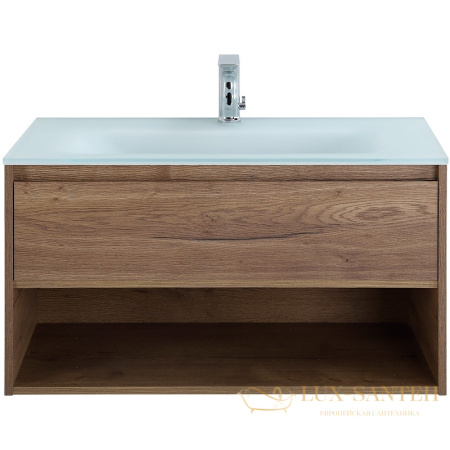 тумба под раковину belbagno kraft kraft-900-1c-so-rt 90 см подвесная, rovere tabacco