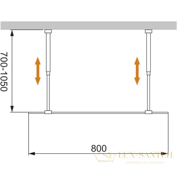 неподвижная перегородка cezares liberta-l-2 liberta-l-2-80-gr-nero 80 см, стекло графитовое