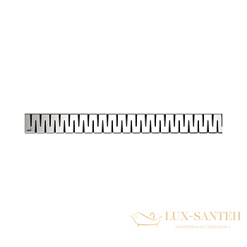 alcaplast решетка для водоотводящего желоба apz13 дизайн zip, нерж. сталь, матовая zip-750m, 750 мм