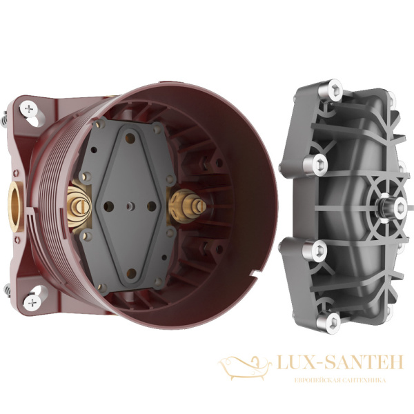 душевая система встраиваемая для ванны с термостатом aquame aqm8407cr, хром