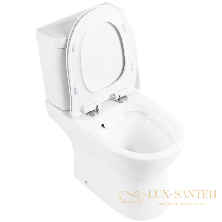 унитаз компакт belbagno steam bb130cpr/bb130sc без бачка с сиденьем микролифт, белый