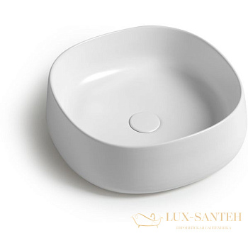 раковина квадратная white ceramic jumper w072705 накладная 42x42x15 см, черный матовый