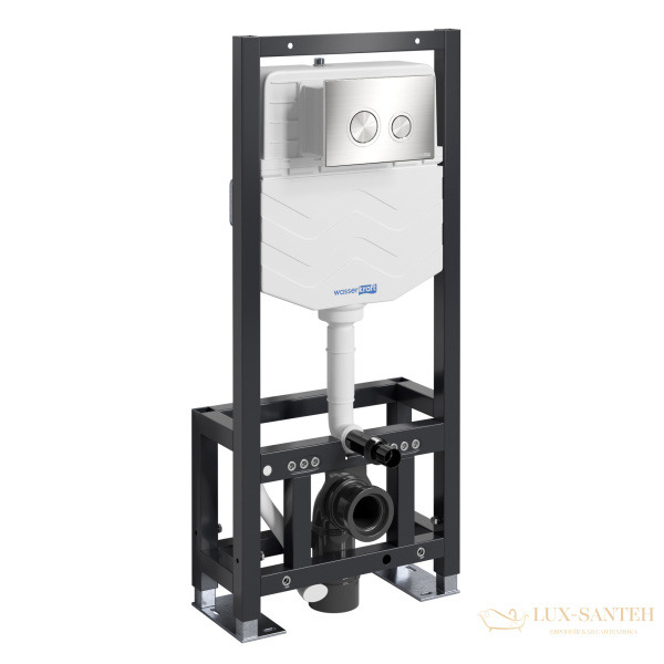 инсталляция для унитаза wasserkraft dill 61 61tlt.010.me.bn01 с панелью смыва, никель