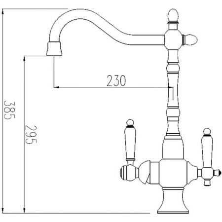 смеситель zorg clean water zr 336 yf-50 nickel для кухни, никель