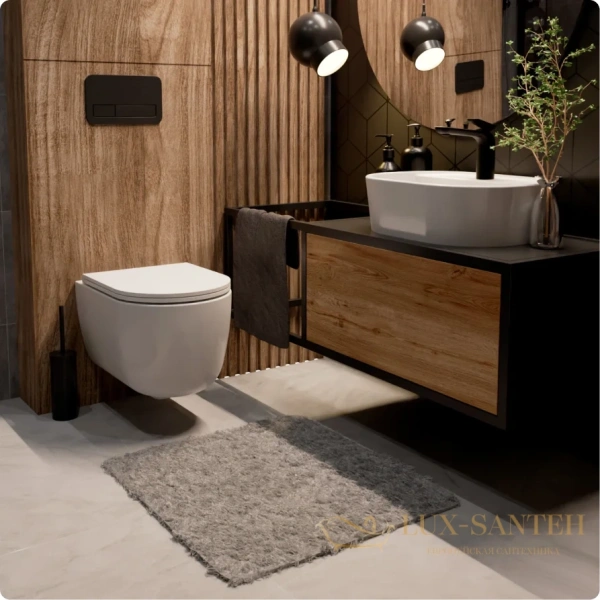 унитаз подвесной безободковый aquame aqm2013pro, смыв торнадо, с быстросъемным сиденьем softclose, белый глянцевый