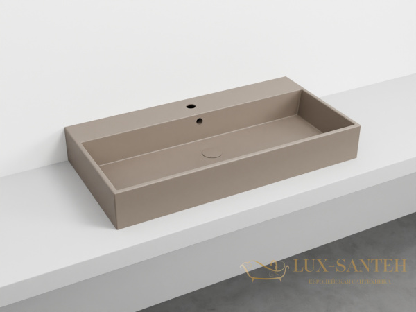 раковина подвесная/накладная cielo smile smlaa100 an, 10000x460x130h мм, arenaria