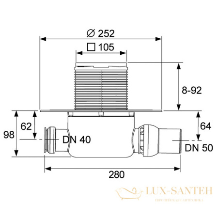 трап tece tecedrainpoint s 120 3601200