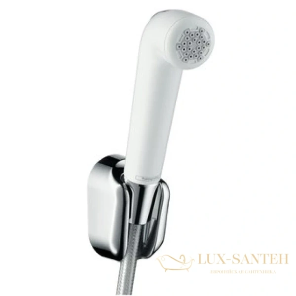 гигиенический набор hansgrohe 32127000 душ со шлангом 125 см и держателем, белый/хром