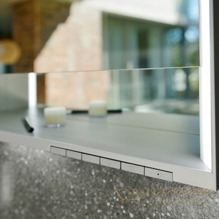 зеркальный шкаф keuco royal lumos, 14324171304, 1000х735х130 мм, к.: анодированный серебристый алюминий/зеркало