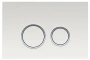 панель смыва aquatek kdi-0000006 белая r круглая, ободок хром