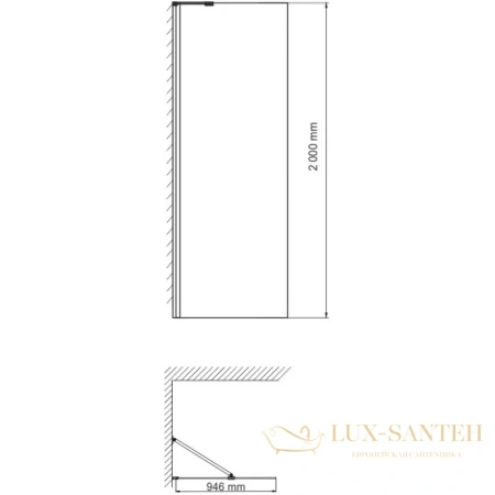 неподвижная перегородка wasserkraft aller 10h10-rp100 fixed 100 см 