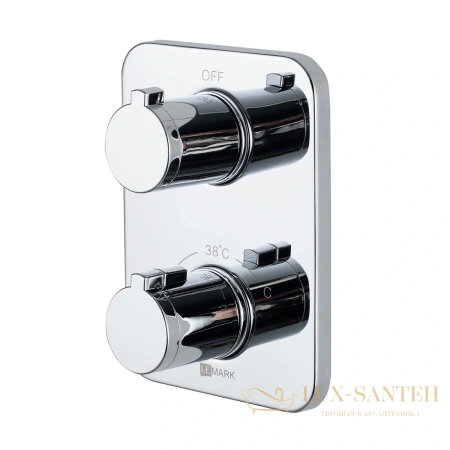 термостат для душа встраиваемый lemark yeti lm7843c, 1 потребитель, хром