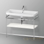 раковина с консолью duravit happy d.2 plus hp4838o2222 975х490х851 мм полка белая глянцевая, белый