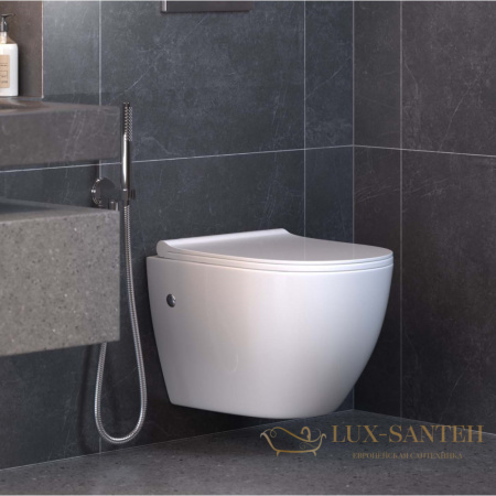 комплект berges 042447: подвесной унитаз okus с системой инсталляции atom 410 и панелью смыва, хром глянцевый