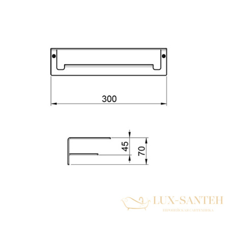 полка для душа 300 мм, almar showers accessories, e300001.cr, хром
