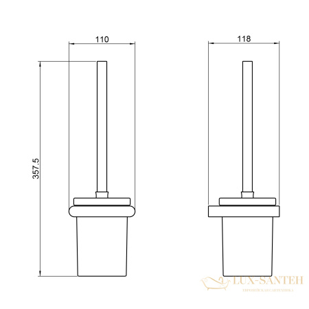 ерш timo luiro 18461/03, черный матовый