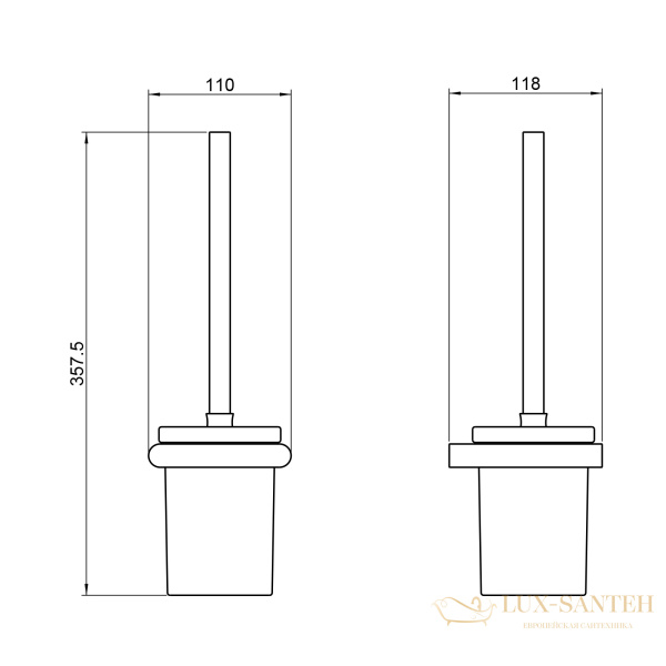 ерш timo luiro 18461/03, черный матовый