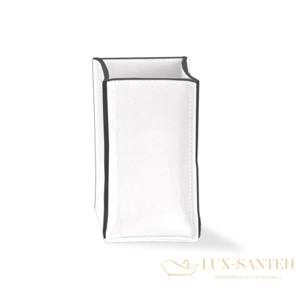 контейнер настольный decor walther, nappa koe, 0938250, натуральная кожа, белый